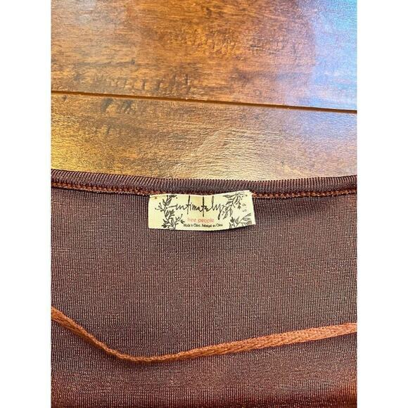 Intimatley Free People Bodysuit Thong Bronze Long Sleeve Size Small - Picture 2 of 5